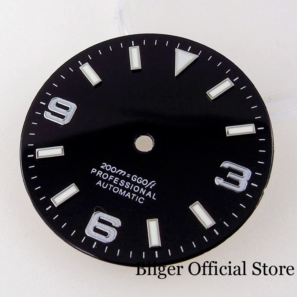 29MM Silver Red Black Watch Dial Face fit NH35A NH36A PT5000 MIYOTA ETA2824 Part