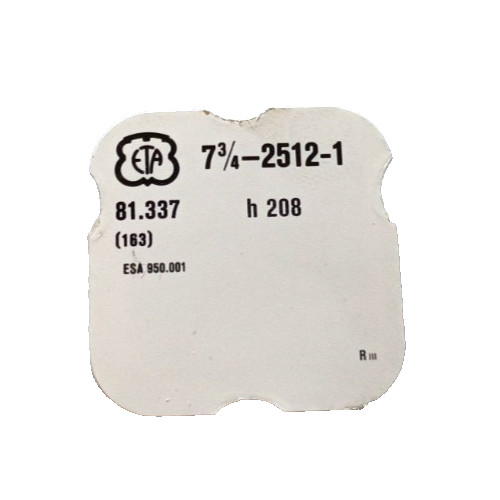 ESA ETA 2512-1 CENTER PIPE watch part #163/1 M/3101 “SEE INTERCHANGE LIST”