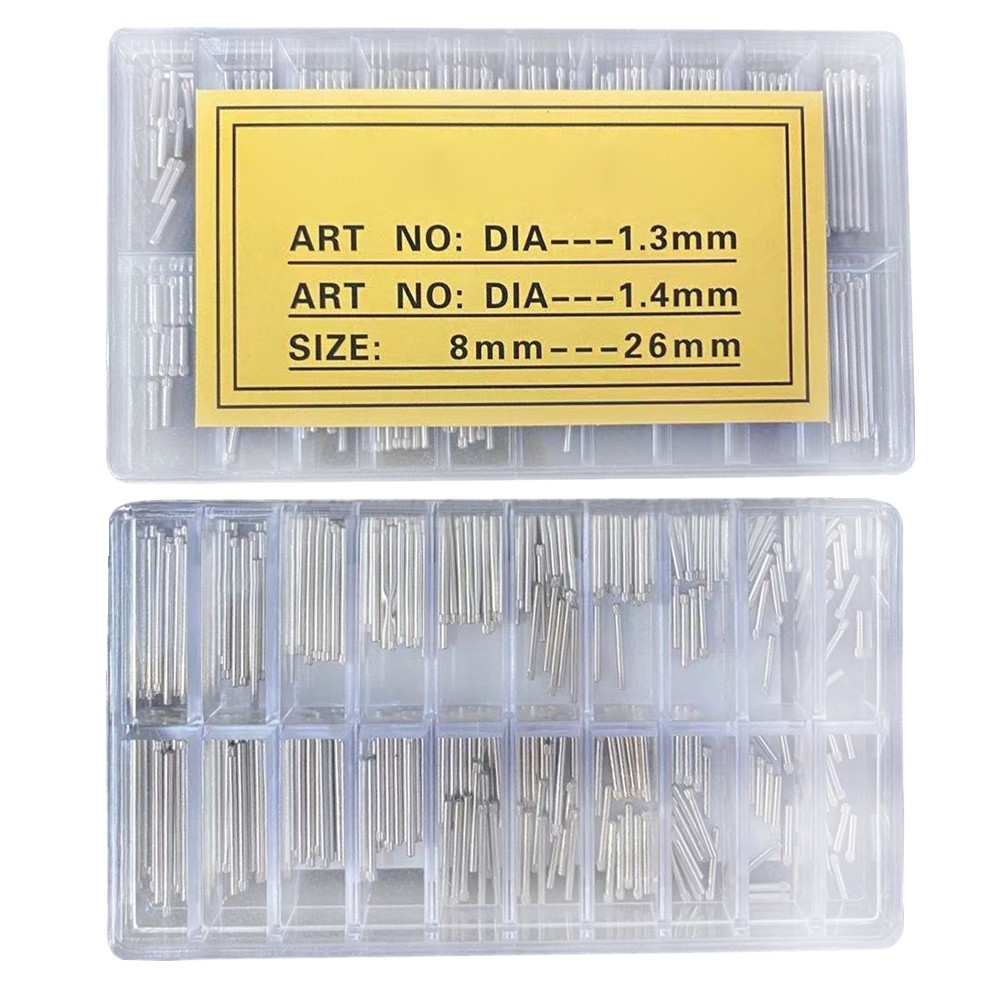 300pcs Stainless Steel Watch Band Bracelet Spring Bar Link Pin Repairing Tool