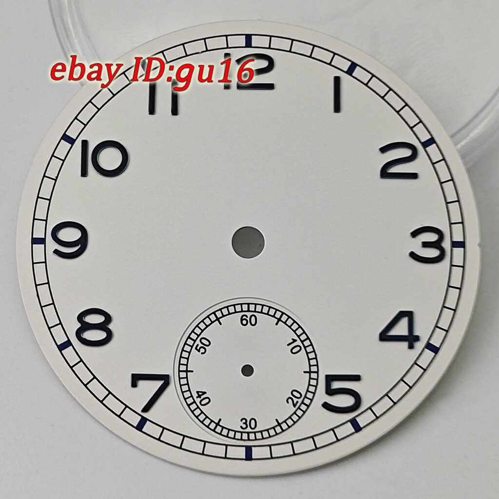 37mm watch dial black/drak blue/white watch Dial fit ETA6498 movement st3621