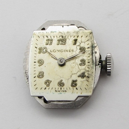 Longines 5LN Movement w/ Dial & Crown – Balance Ticks – For Restoration