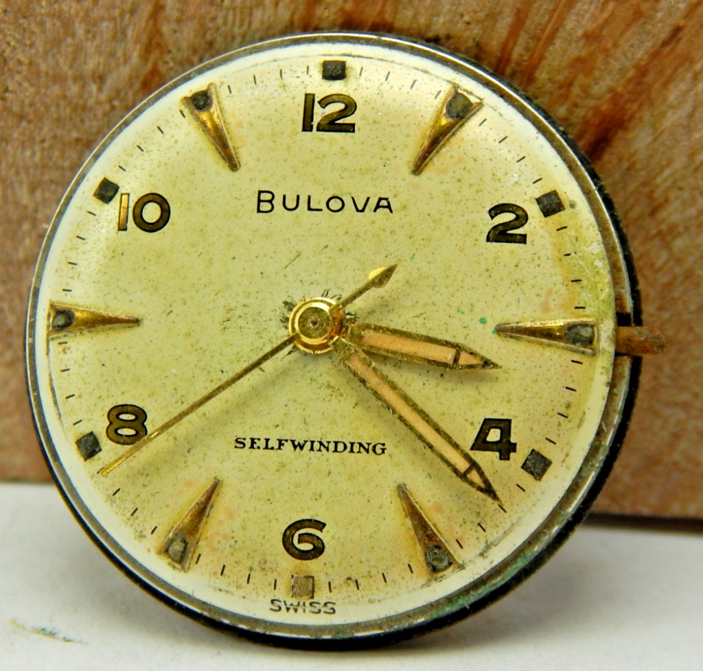 Vintage 1953 Bulova 10CSC 17 jewel automatic men’s wrist watch movement w/ dial