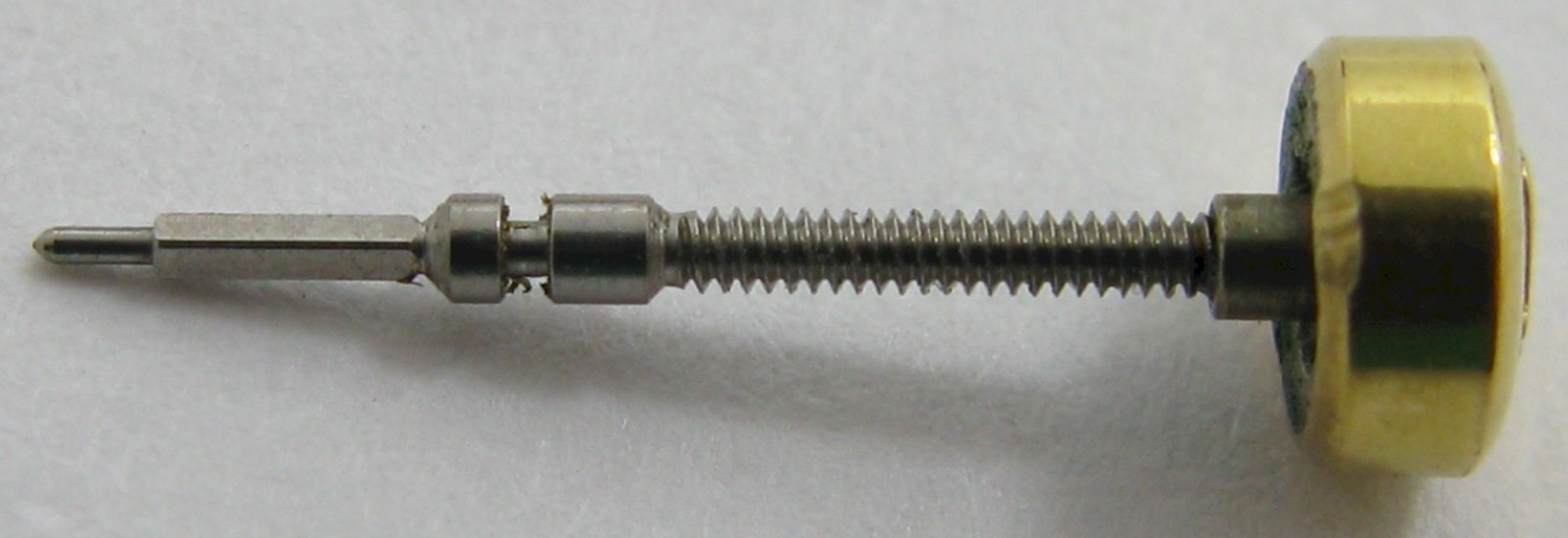Rolex Watch quartz movement part: Cellini stem & gold crown