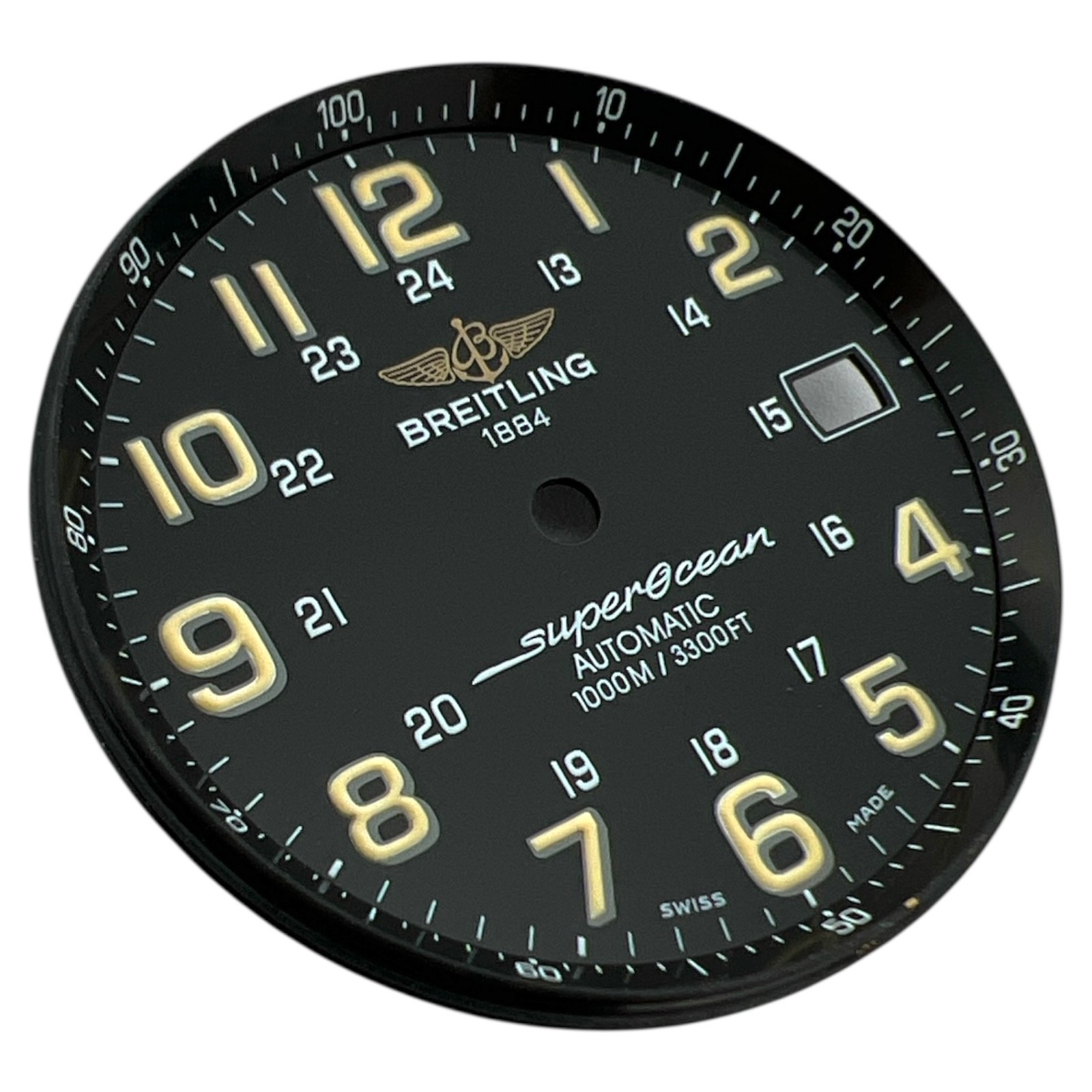 Genuine Breitling Superocean 42mm Arabic Dial Black A17360