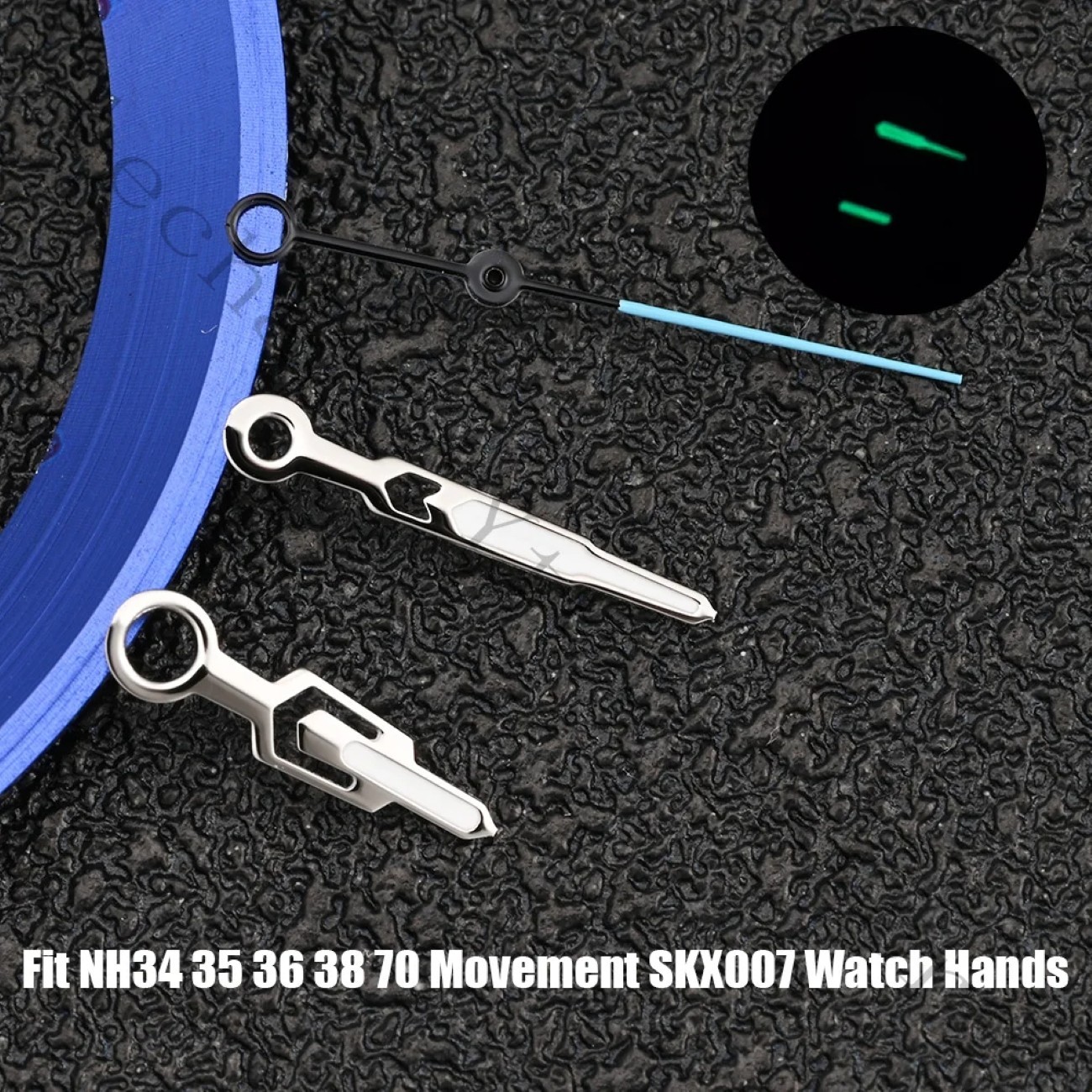 C3 Green Luminous Watch Hands for NH35 NH34 NH36 7S26 4R35 Movement