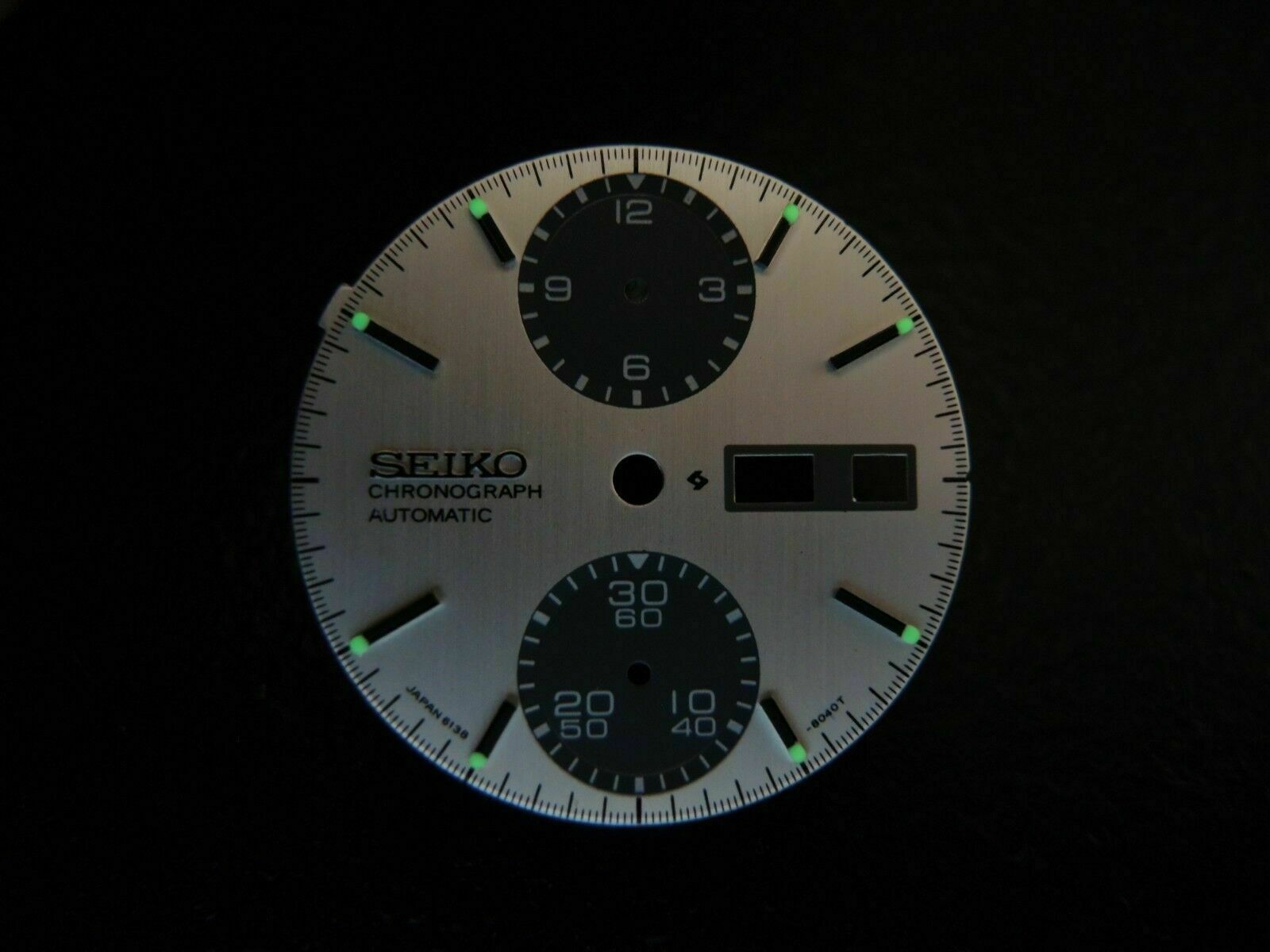 NEW BRUSHED FINISHED DIAL & HANDS VINTAGE PANDA 6138-8020 CHRONOGRAPH WATCH