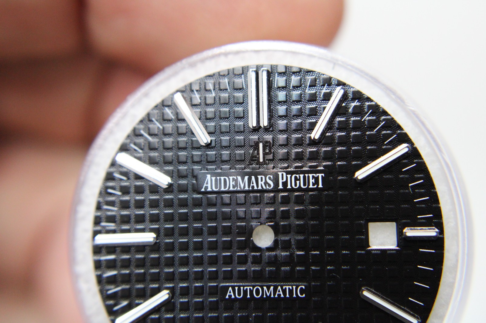 An Authentic Audemars Piguet Royal Oak Black with Grande Tapisserie Pattern # 10