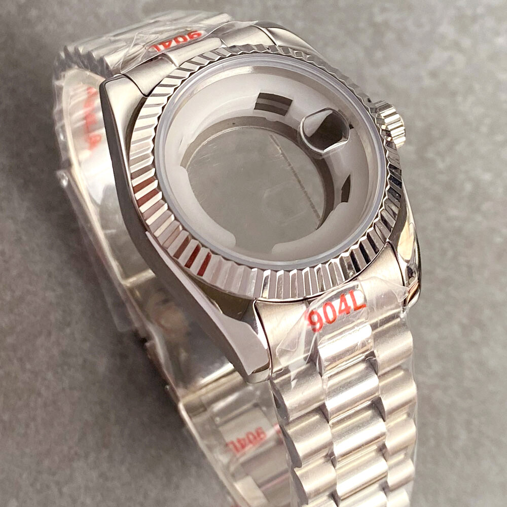 Fluted Bezel 31mm Women Lady Watch Case Accessories Parts Fit For NH05 NH06