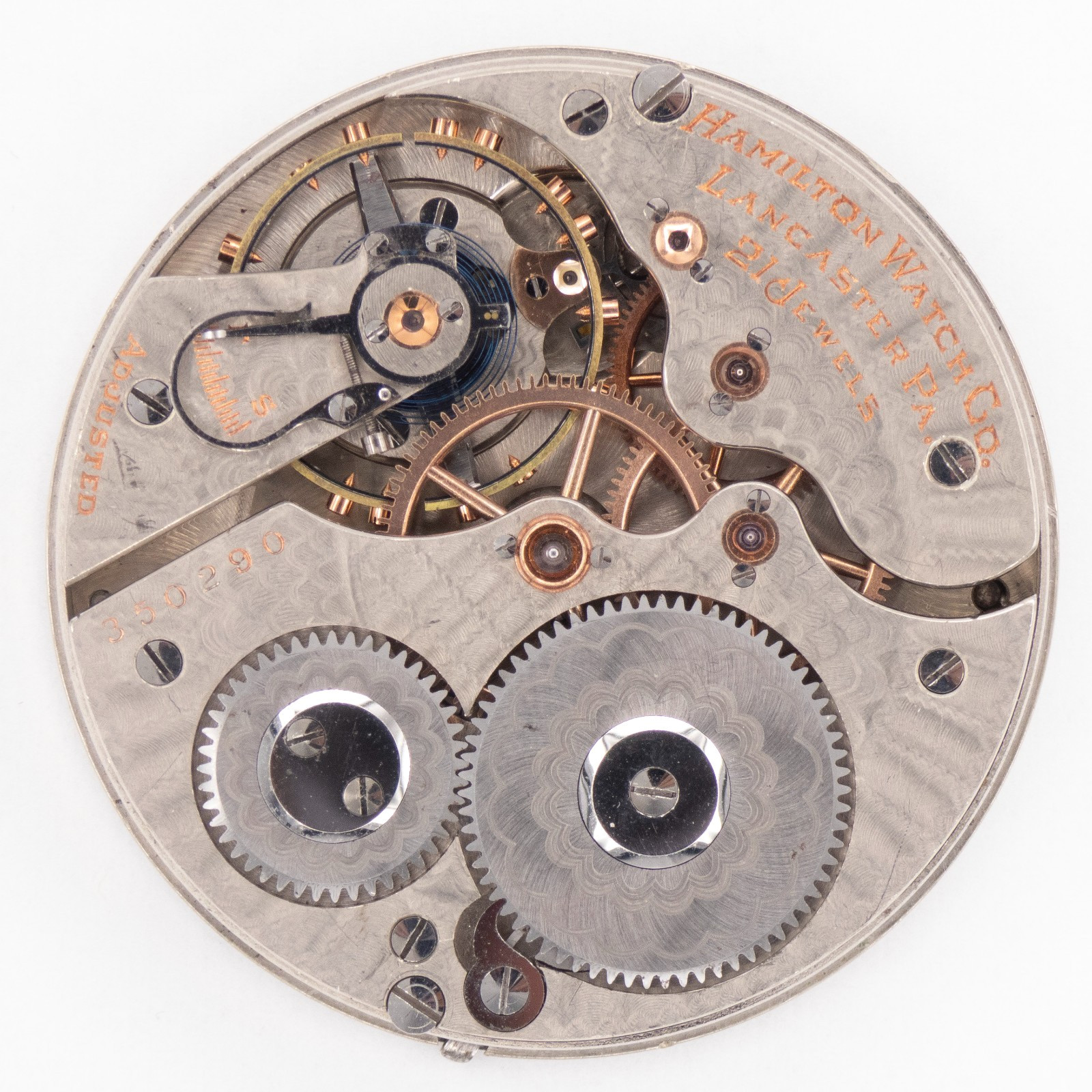 Hamilton Railroad Grade 990 16-Size 21-Jewel Antique Pocket Watch Movement