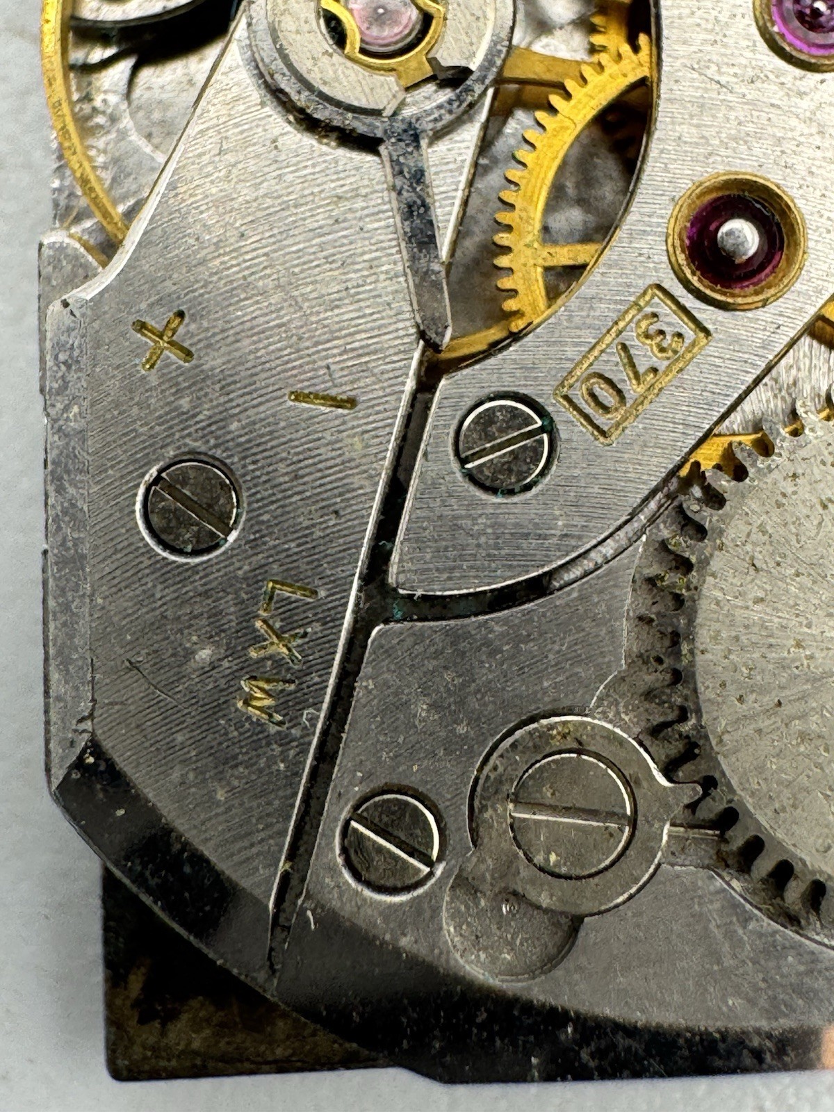Vintage Longines Cal 370 Wristwatch Movement For Parts Or Repair