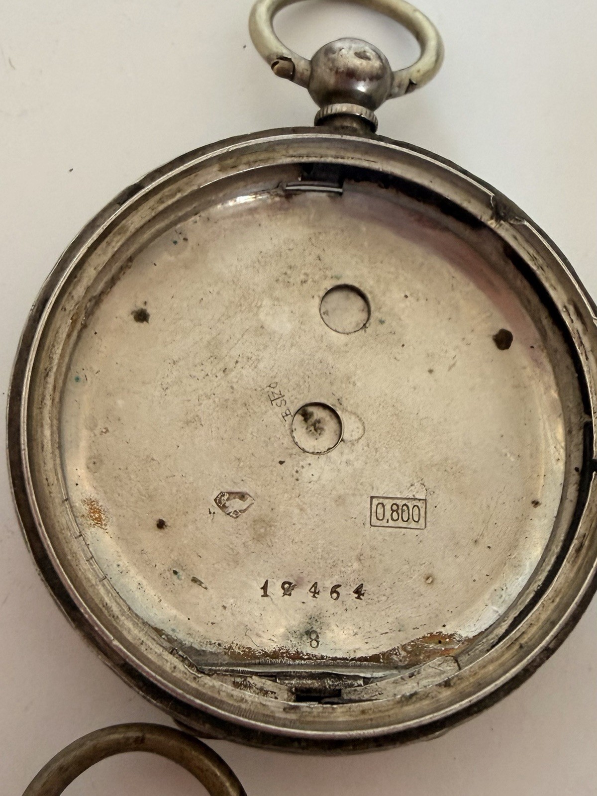 Lot of 5 Antique 800 Silver Pocket Watches & Cases Repair Spares Parts