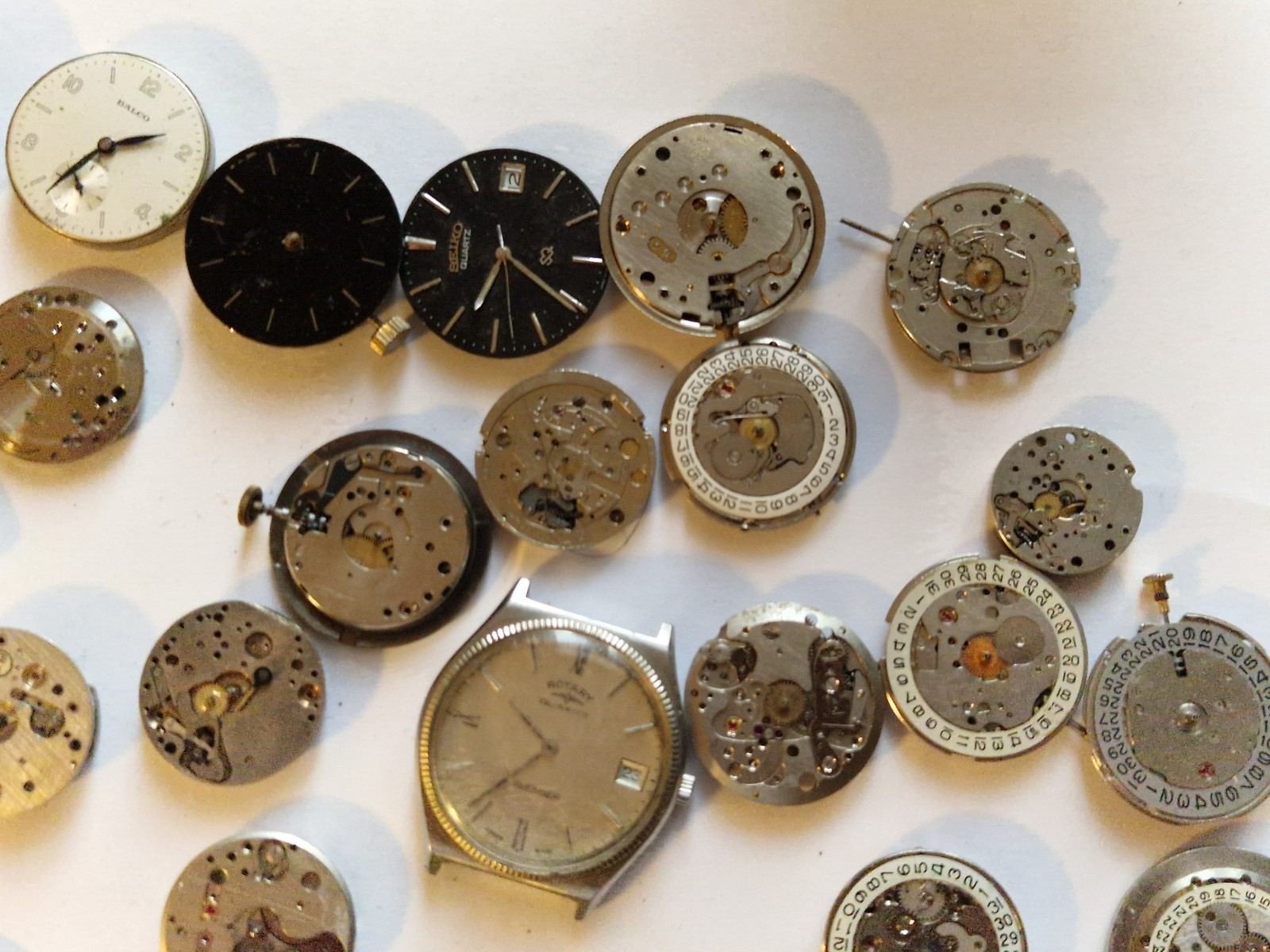 watchmaker movement lot timex rotary Eta Smiths Oris Balco camy mixed