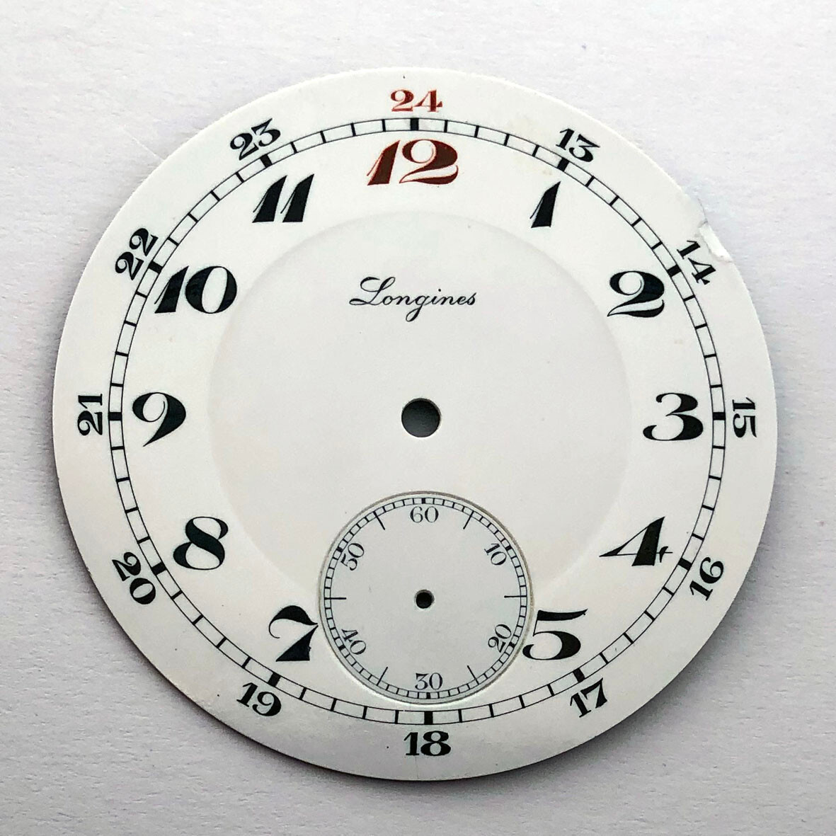 Rare Swiss ANTIQUE DIAL LONGINES Original Enamel 41.5 mm