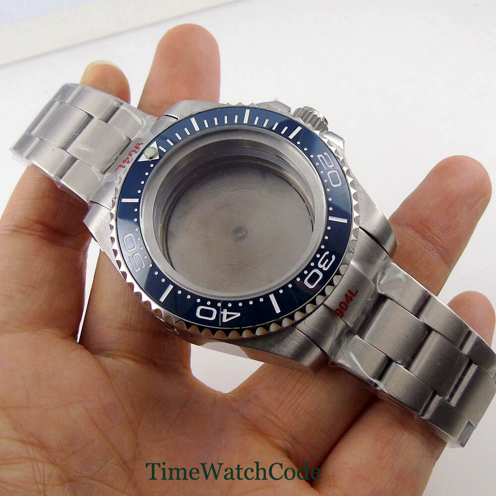 43mm Mens Watch Case Fit Miyota 8215 821A NH35A ETA 2824 2836 PT5000 DG2813 316L