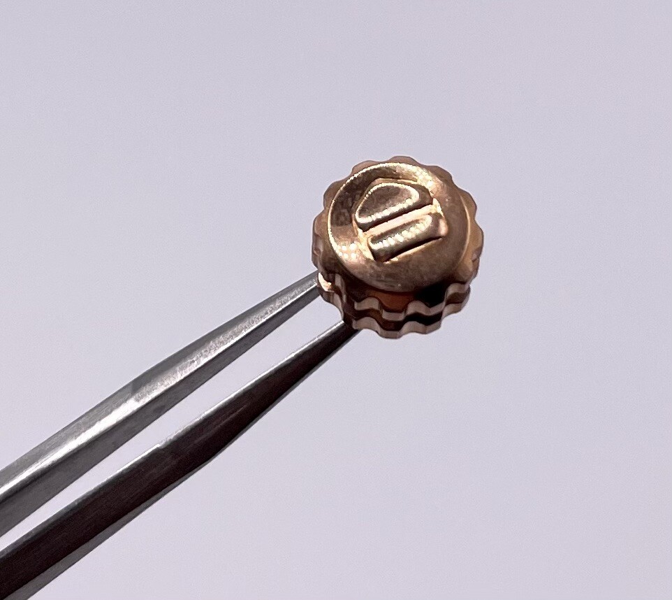 New Generic 7.0mm Rose Gold Color Crown/Tube Part To Fit Tag Heuer Watch