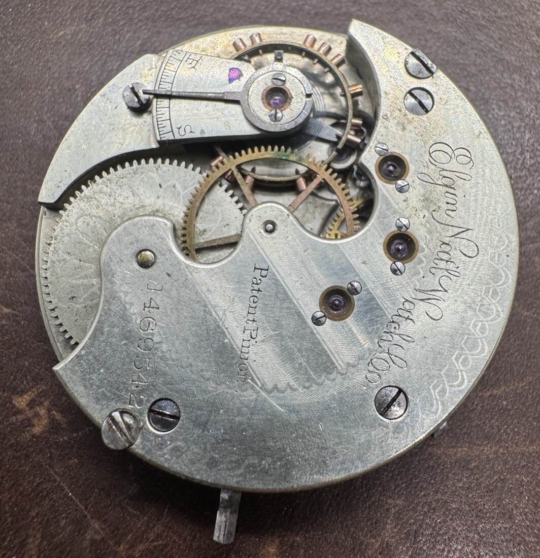 Rare 1884 ELGIN GRADE 67 8S 15J Pocket Watch Movement – For Repair