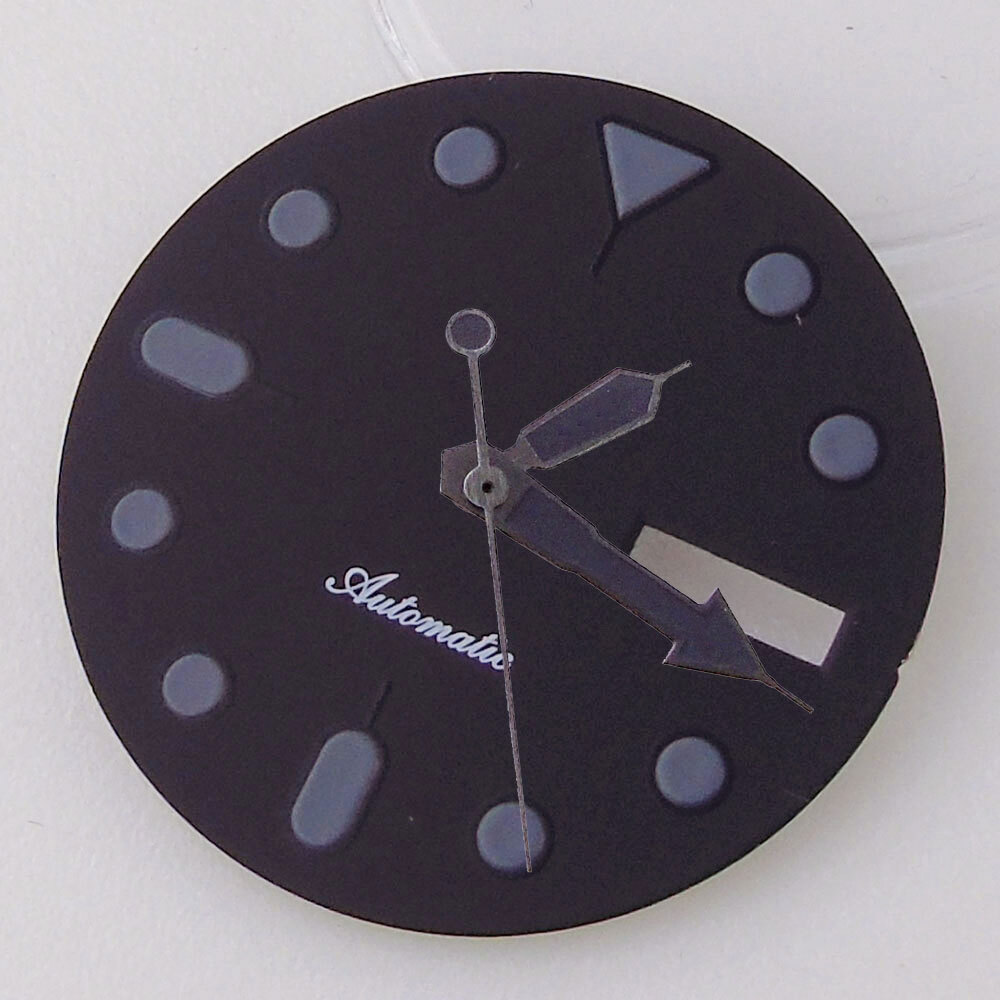 29mm Grey/Black Sterile Watch Dial Fit NH36 NH36A Automatic Movement Watch Parts