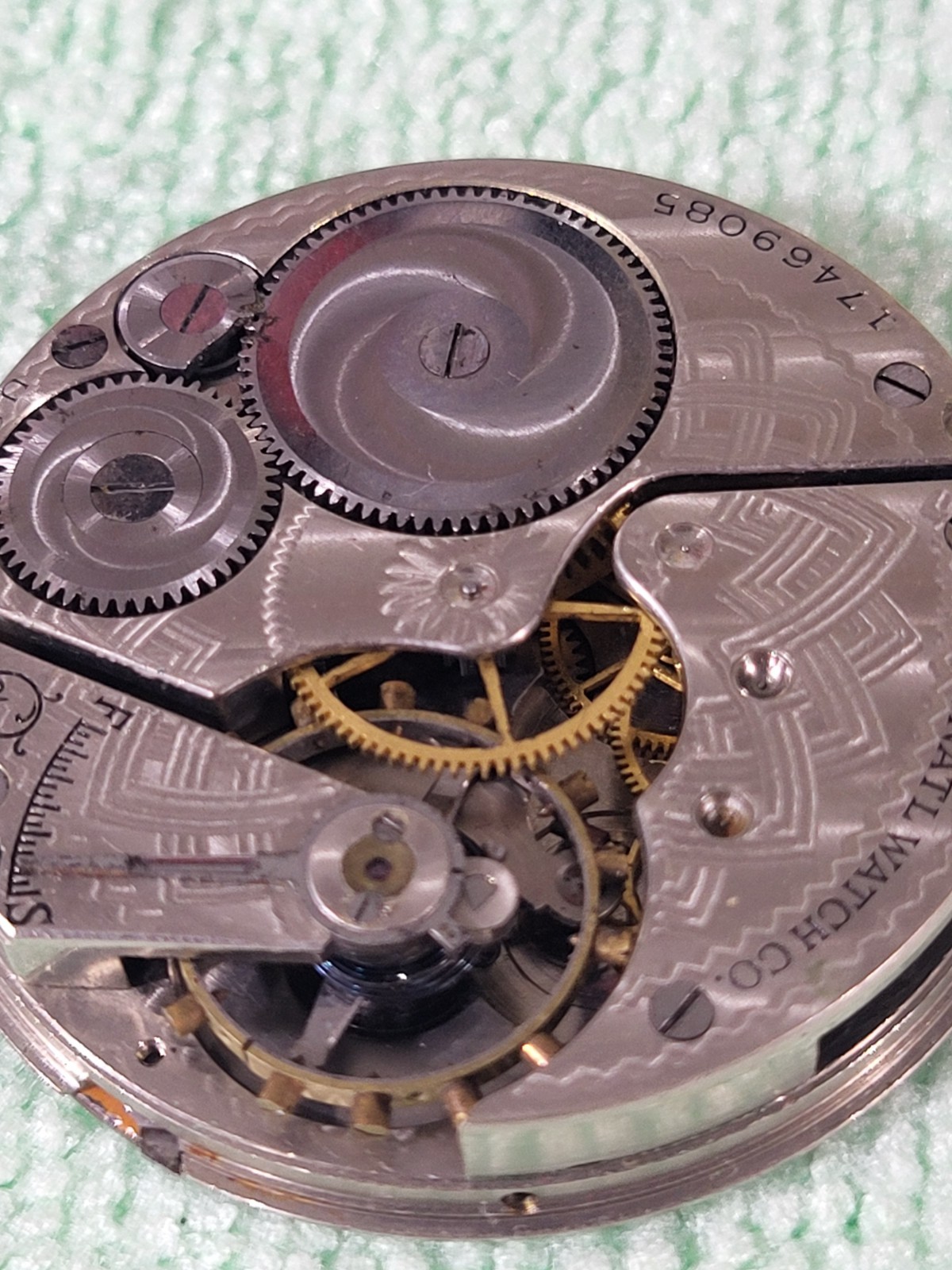 Vintage 1913 Elgin Pocket Watch Movement 12s 7J Grade 303 Spares Repair Steampun