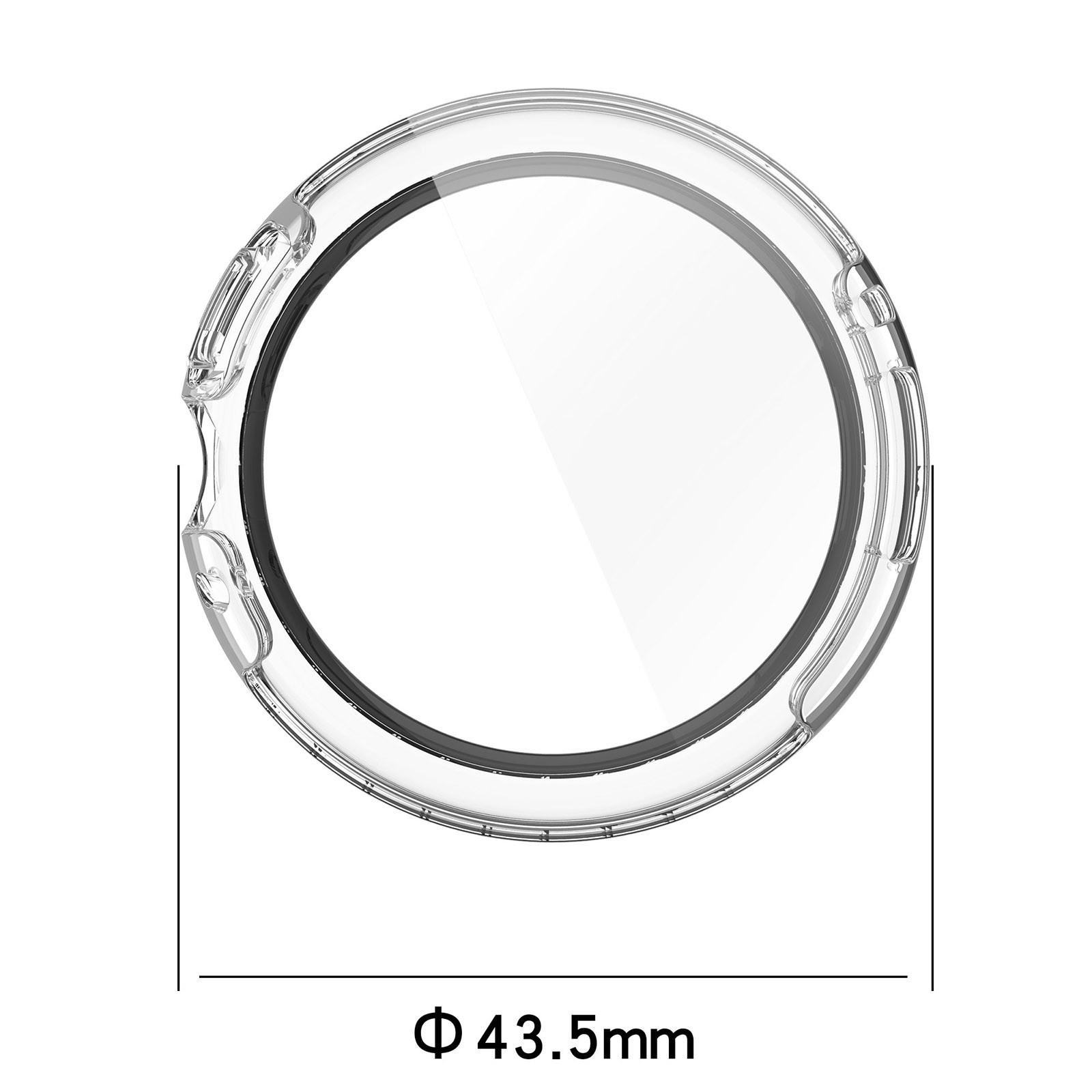 PC+Tempered Film One-piece Watch Protective Case for Google Pixel Watch