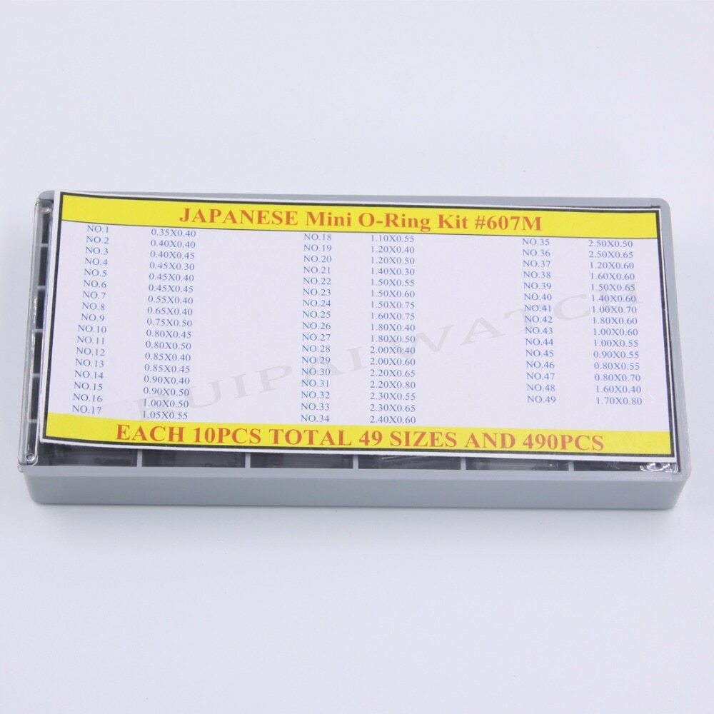 Waterproof Mini O-Ring Assortment for Japanese Crowns (490 Pieces) Watch Repair