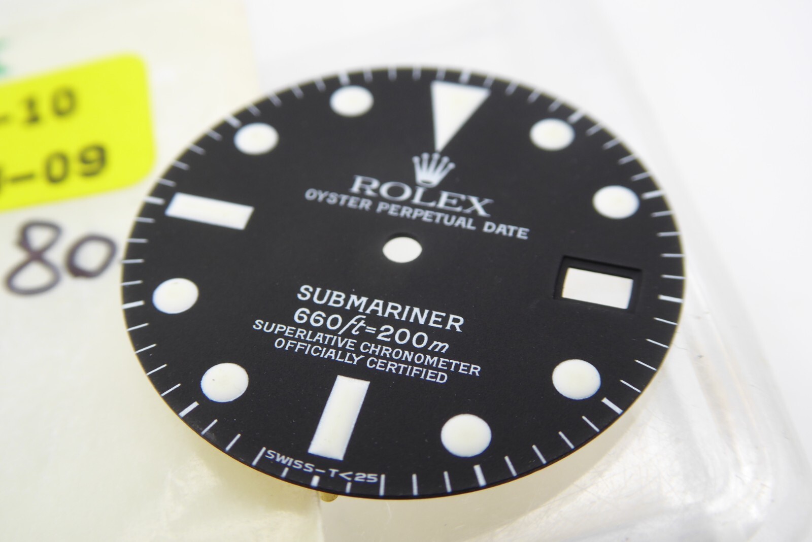 Rolex Submariner Date matte black dial luminova 1680
