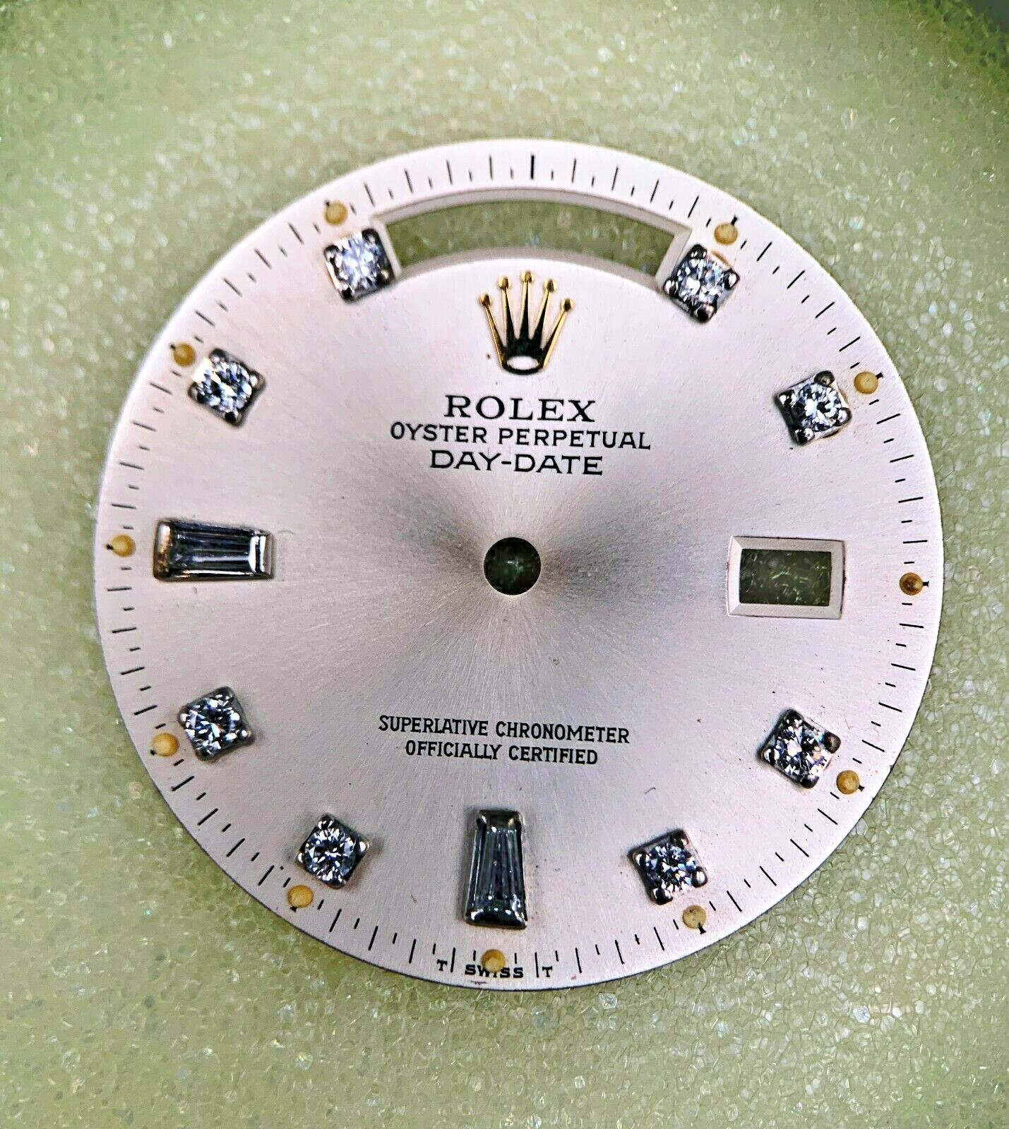 Gent’s Vintage Dial for President Rolex-Silver with Dia Markers 36mm