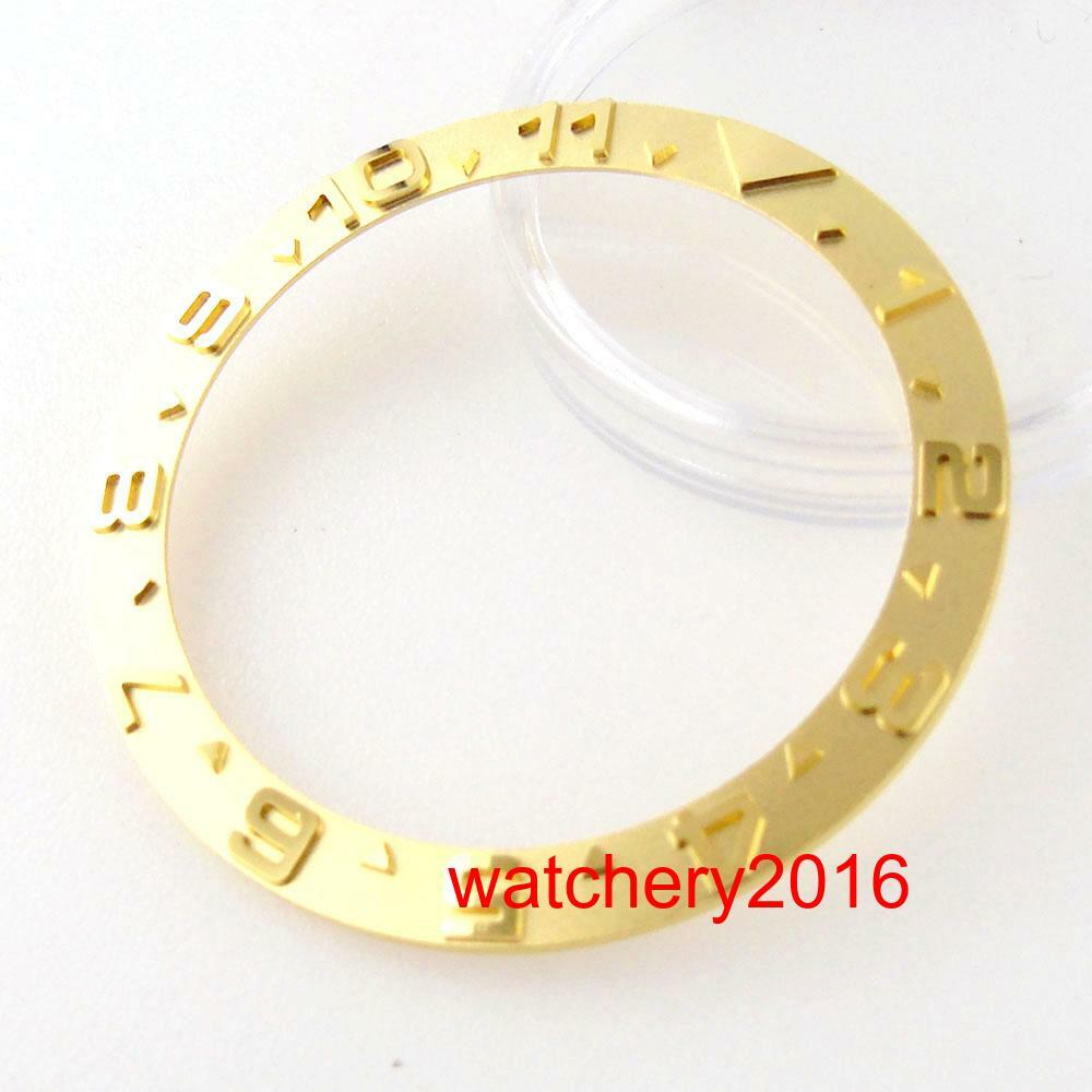 38mm Watch Bezel Insert Silver Black Rose Gold Fit 40mm GMT Automatic mens watch