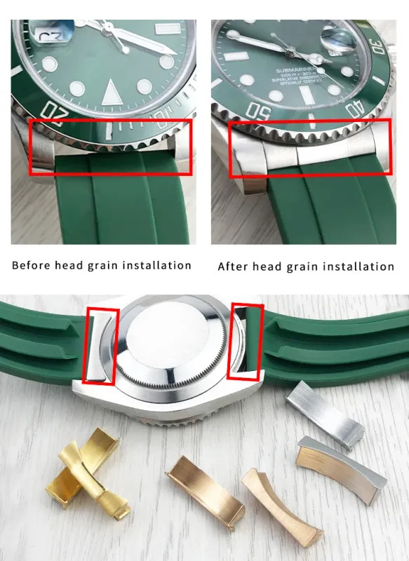 21mm Stainless Steel Watch Band End Link Connection For Rolex Submariner Strap