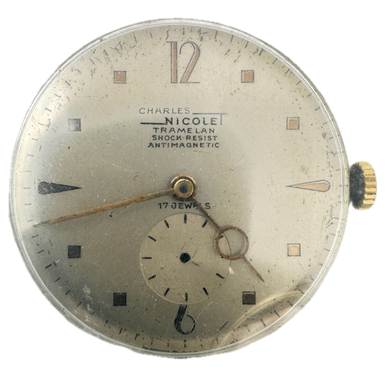 Vintage 33mm Charles Nicolet Tramelan Mechanical Men’s Wristwatch Movement
