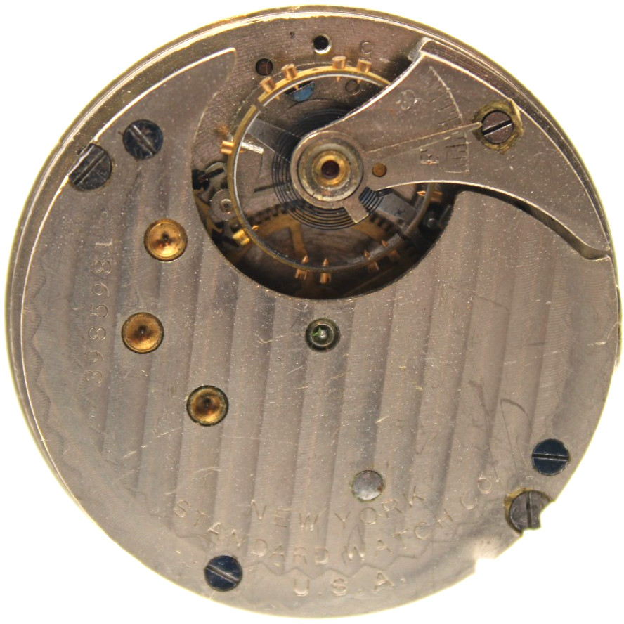 1909 NEW YORK STANDARD POCKET WATCH MOVEMENT 3985981 GRADE: 65 18s 7j (FN2)