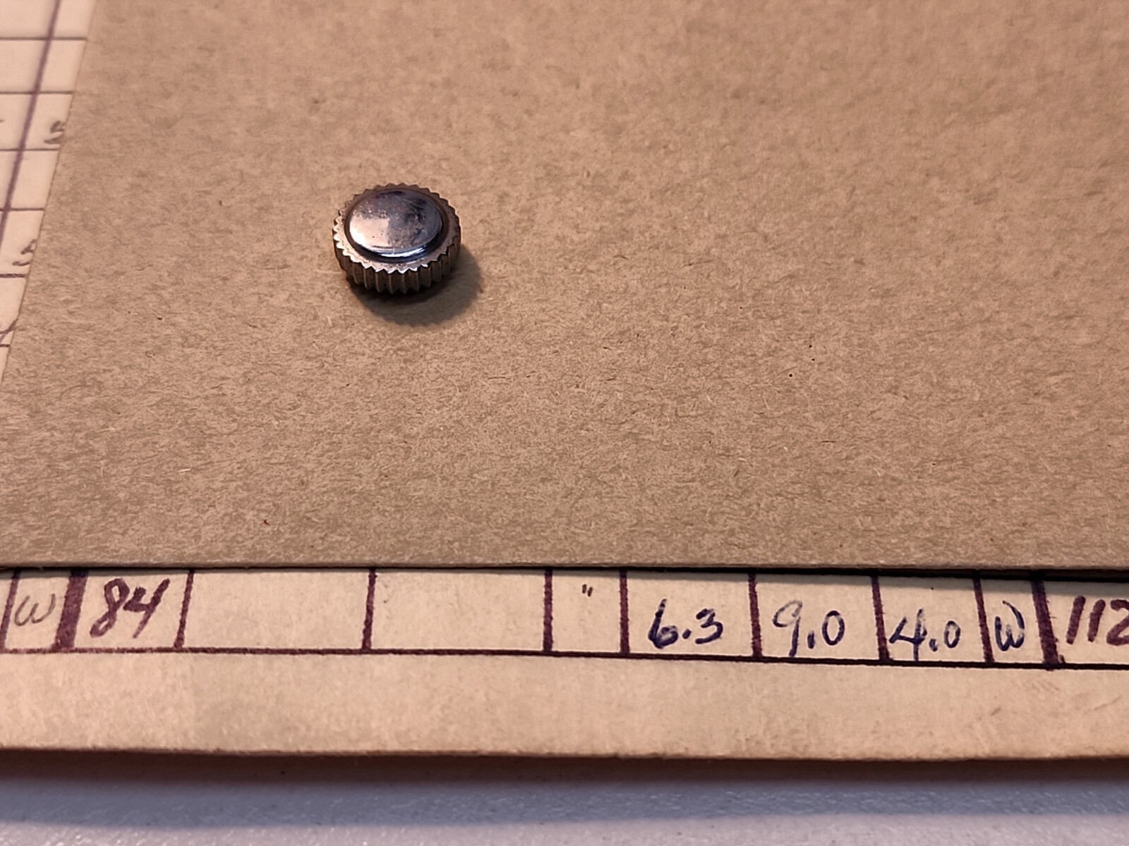 NOS 9mm Tap 2 White/Silver-Tone American Pocket Watch Crown