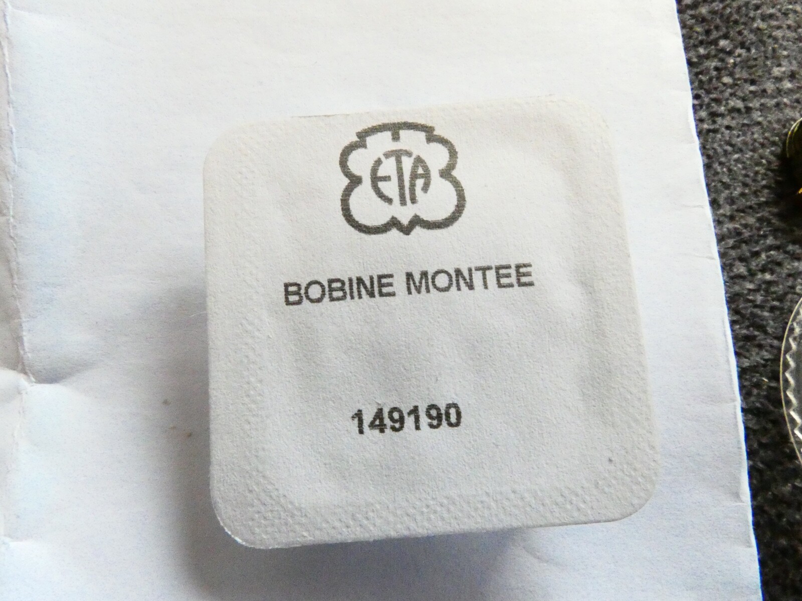 ETA 201.001 Coil Bobine ETA 201001 new chopard original in package .