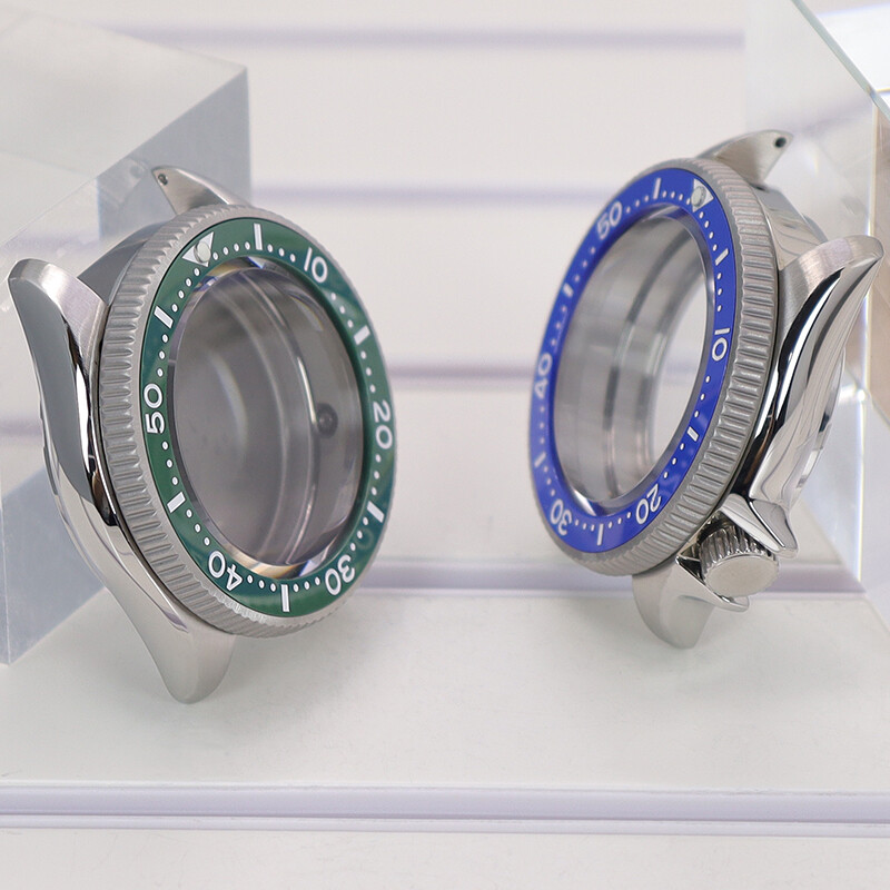 38mm sapphire glass Watch case parts Ceramic bezel For Seiko NH35 NH36 Movement