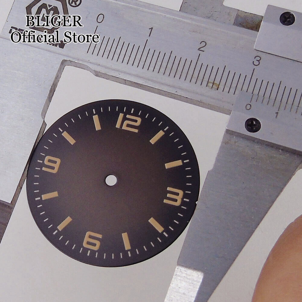 31mm Vintage Black Brown Watch Dial Face Lume Set Fit NH35 NH38 ETA 2824 PT5000