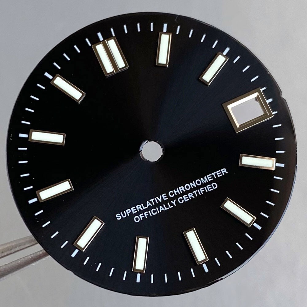 29mm Sterile Black Gray Pink Orange Sunburst Watch Dial Fit Japan NH35A NH36A