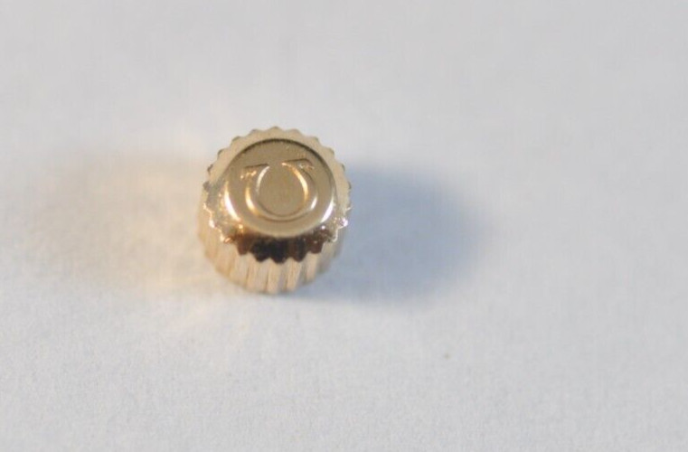 Omega Watch Crown Vintage 3.75mm fit stem 0.9mm tube 2mm GP New Old Stock