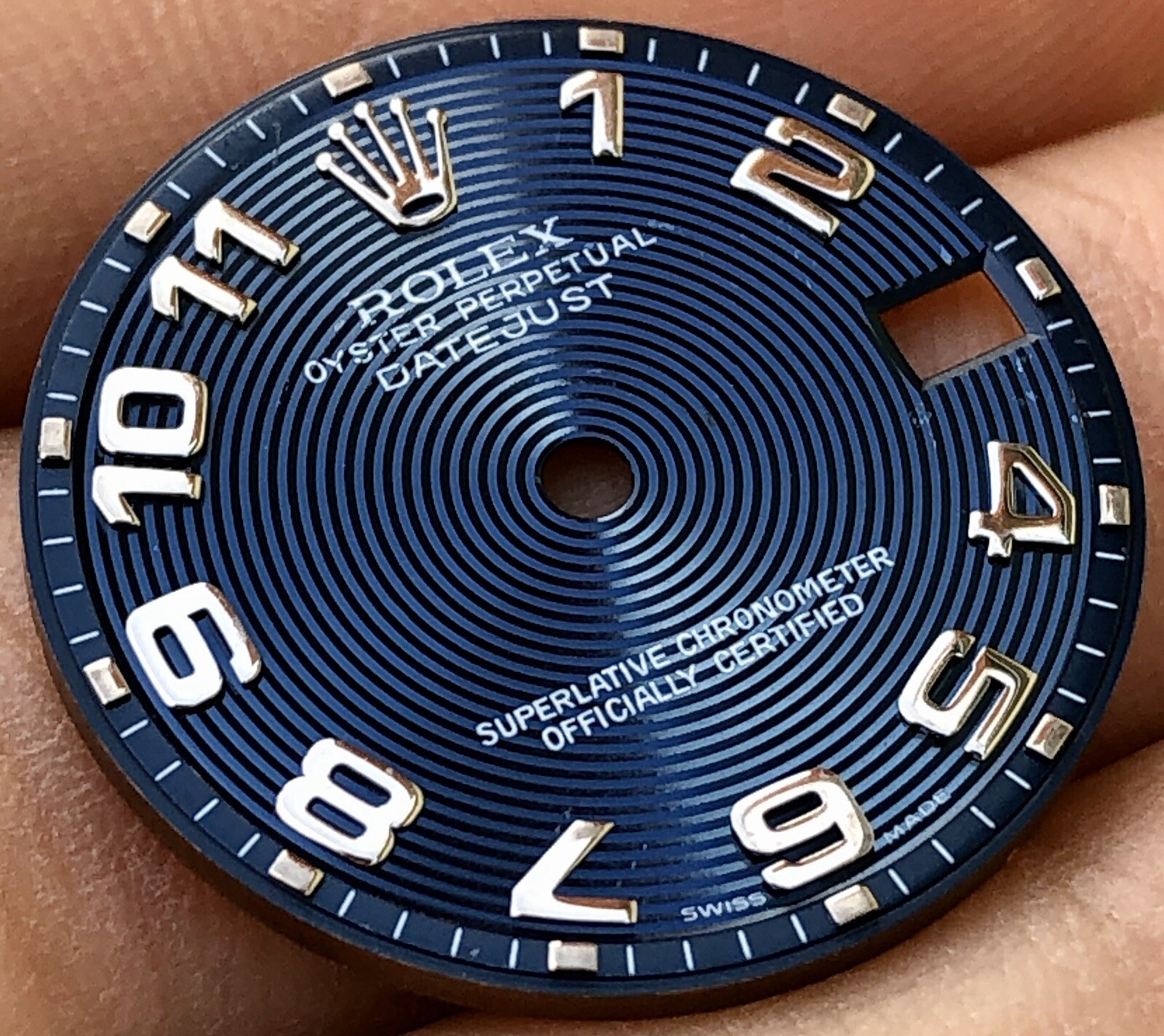 Rolex DateJust Blue Arabic Concentric Will fit Mid Side 31mm case Authentic