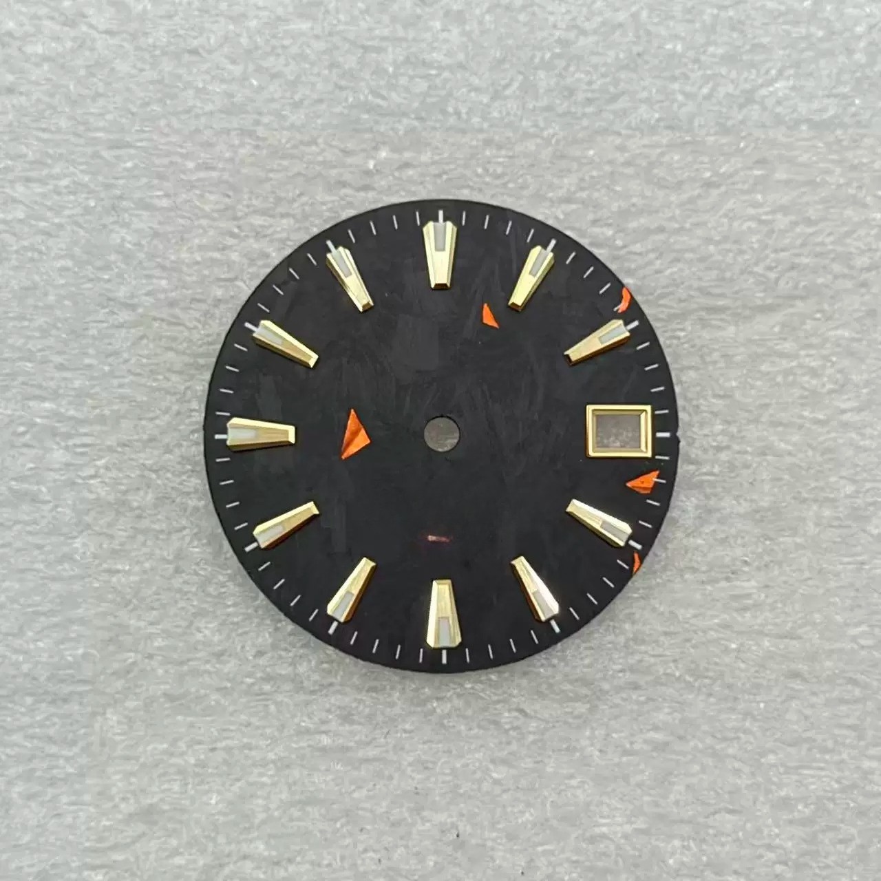 28.5mm Carbon Texture Dial Lume Indices 3H Date Fit Auto Mod Part