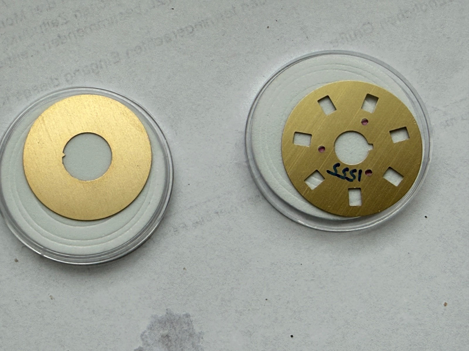 Genuine Rolex 1555 1556 Caliber Spanish Beige Watch Day Date Disc new condition