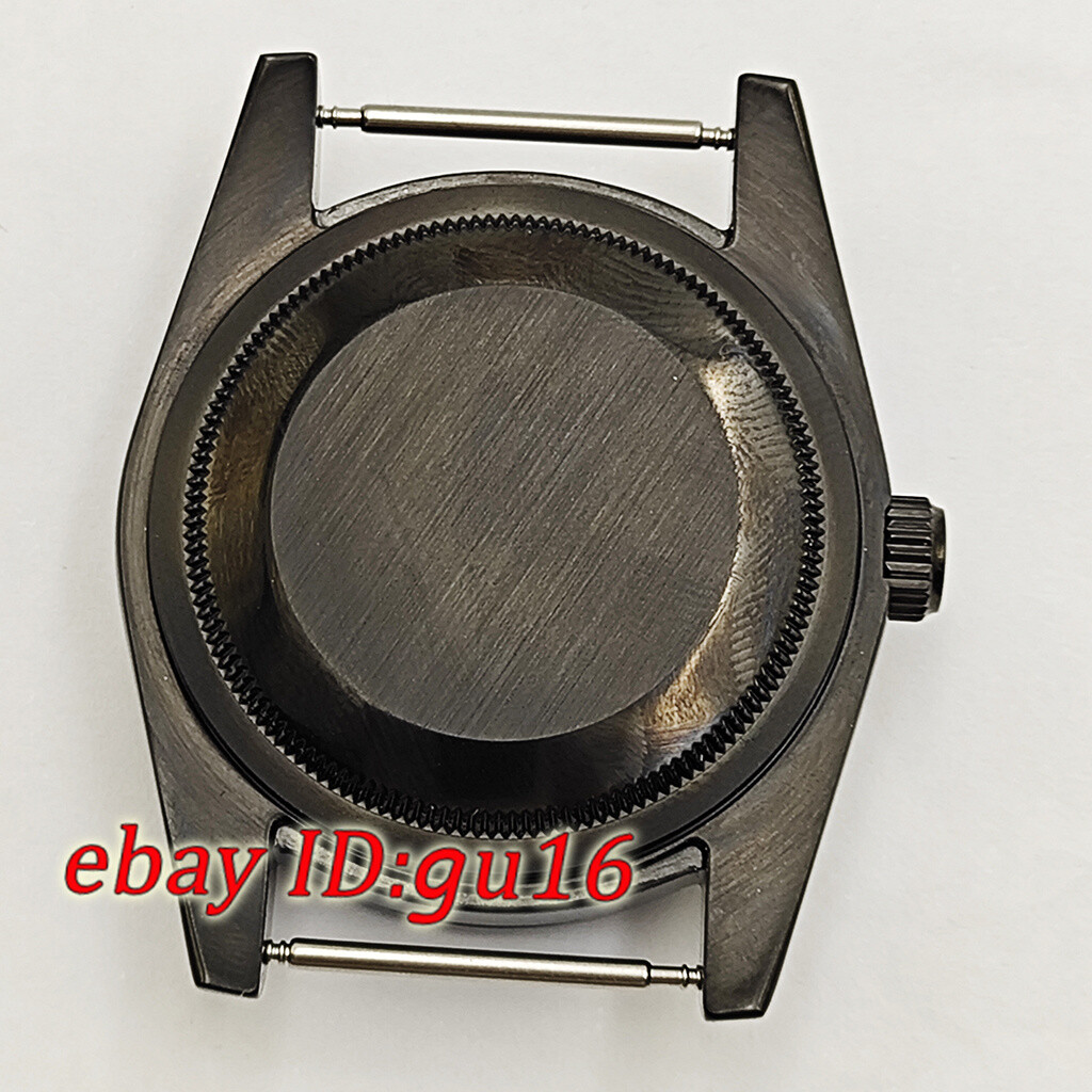 36mm 39mm black watch case fit NH35 NH36 Miyota 8215 ETA 2824/2836 DG2813 3804