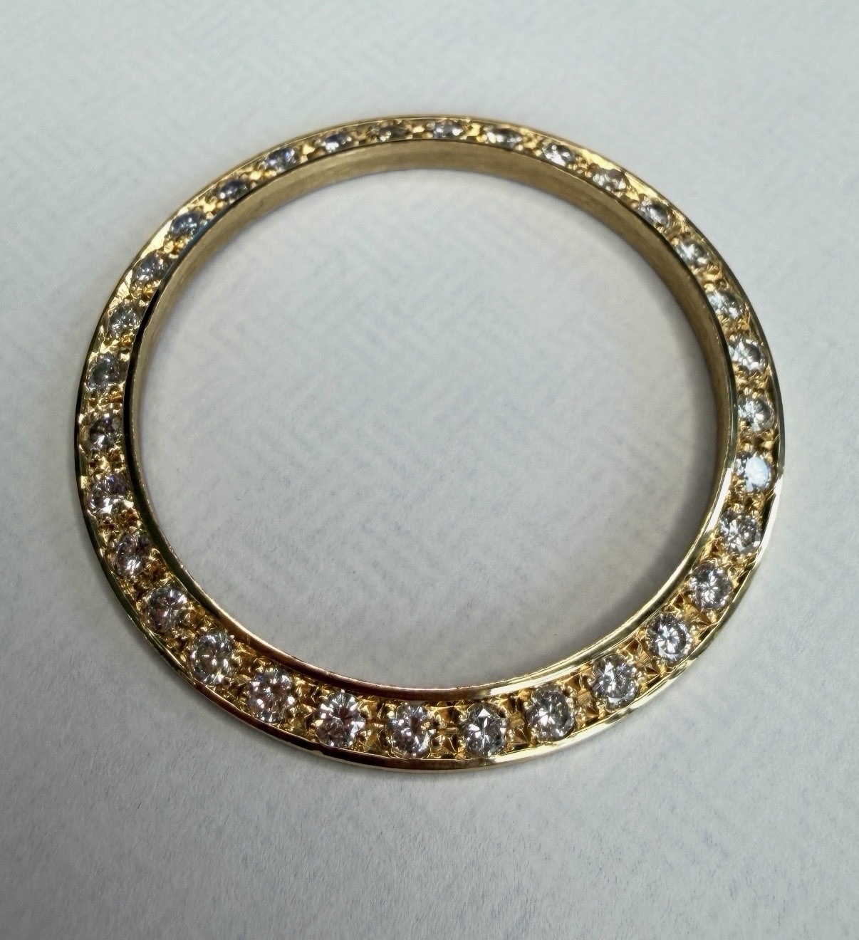 36mm 18K YG Diamond Bezel Aprox. 1.25CT. T.W. Fits Rolex Datejust And President