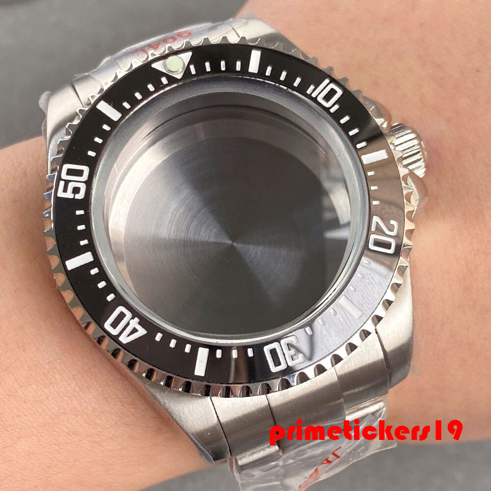 43mm Steel Watch Case Bracelet Sapphire Accessories Fit NH34 NH35 ETA2824 PT5000
