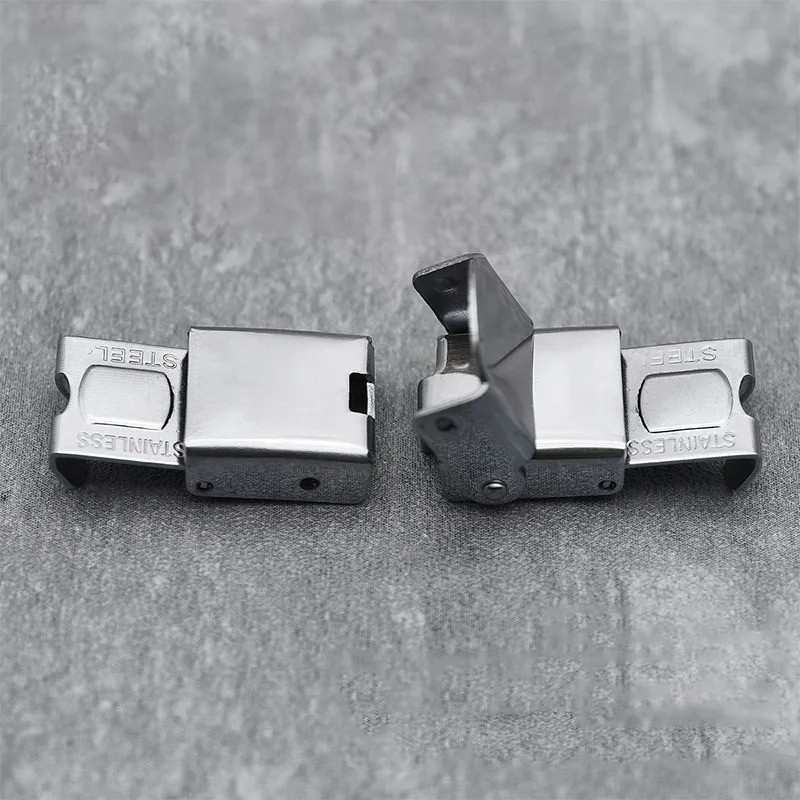 5Pcs Watch Clasp Crimp Jaw Hook Stainless Steel DIY Leather Connect Lace Buckle