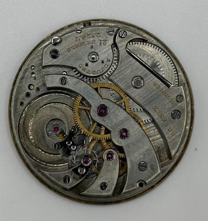 38.7mm Agassiz 21 Jewel Mechanical Pocket Watch Movement (Incomplete)