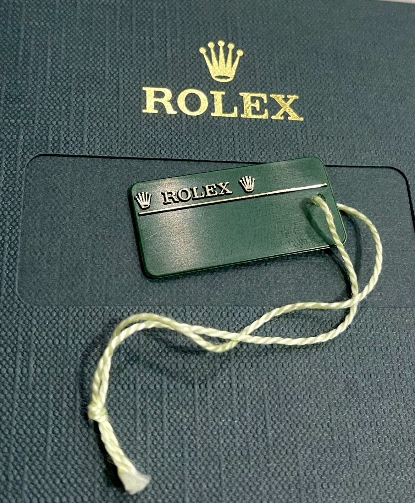 100% Authentic Rolex Green Hang Tag For Datejust Submariner Explorer More CLEAN