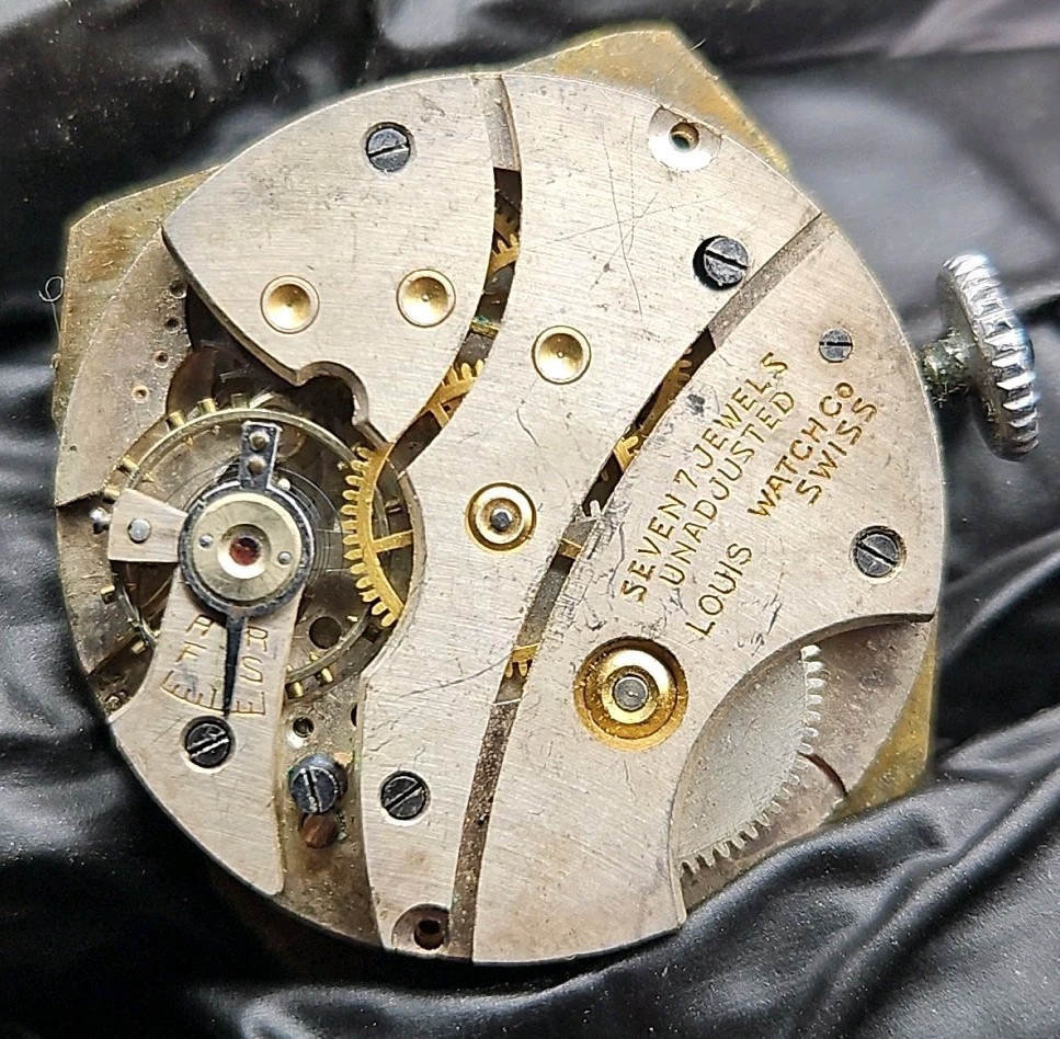Art Deco Louis 7j Watch Movement Parts/Repair (R4)