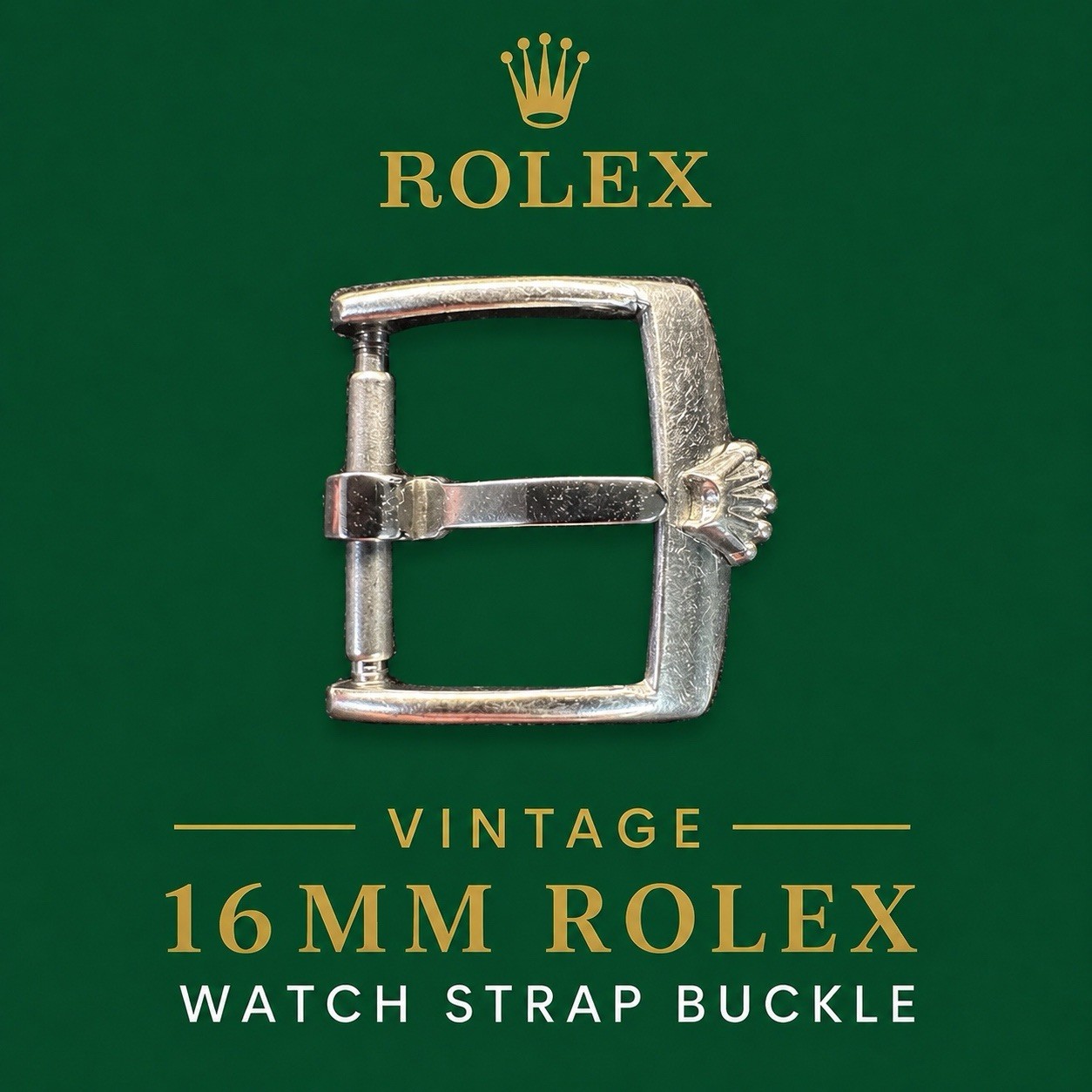 1960s Rolex 16mm Steel Strap Buckle Clasp Vintage (2O8)