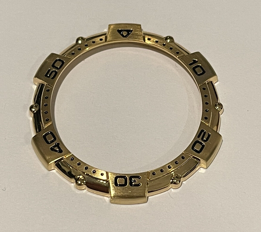 NOS Genuine Seiko Yellow Gold Color Rotating Bezel Part 8601-3651