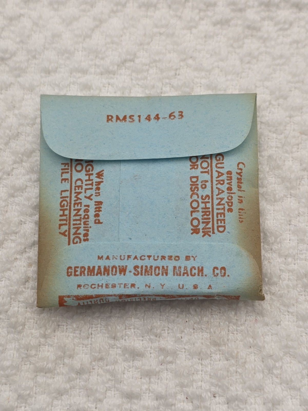 G-S Watch Crystal CMX345-1F Replacement For Elgin 5538 22.4X17.8