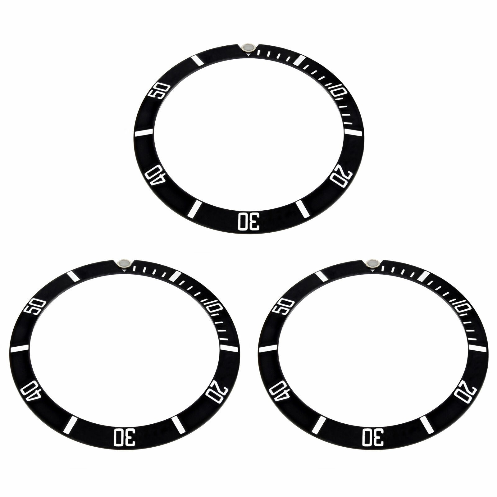 12 BEZEL INSERT ALUMINUM FOR ROLEX SUBMARINER WATCH 5508 5512 5513 1680 BLACK